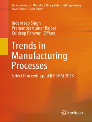 cover image of Trends in Manufacturing Processes